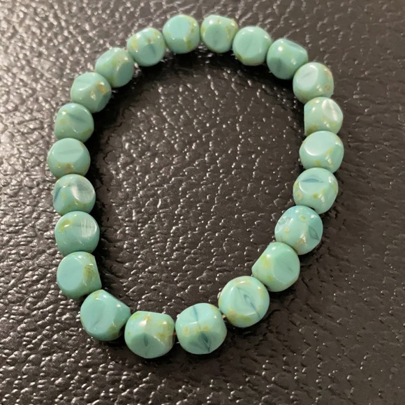 Set of 3 turquoise colored bracelets - Picture 4 of 5